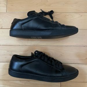 Yves Saint Laurent All leather black sneakers. Used. Size Men 9.5